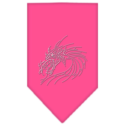 Dragon Rhinestone Bandana Bright Pink Large